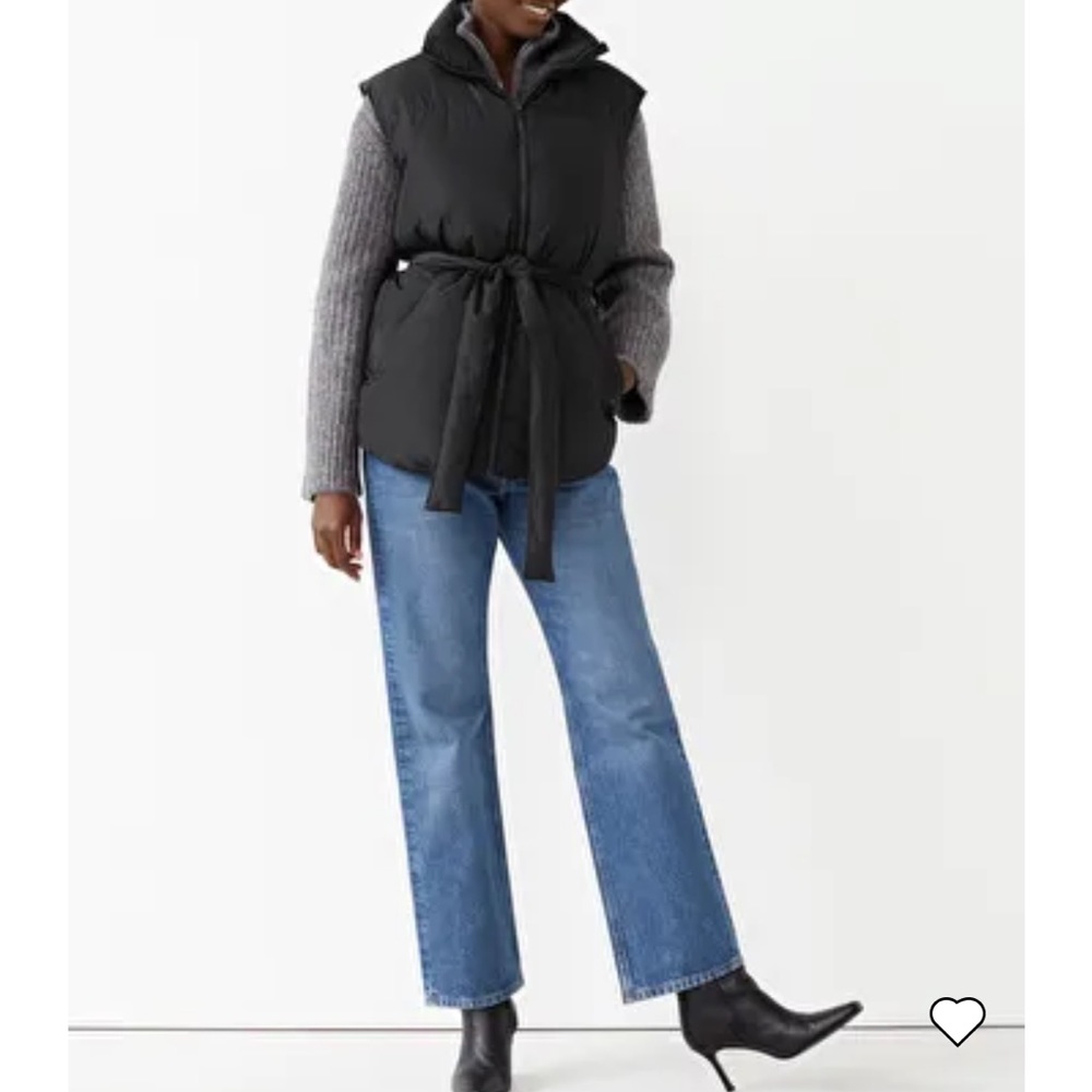 & Other Stories Black Puffer Vest